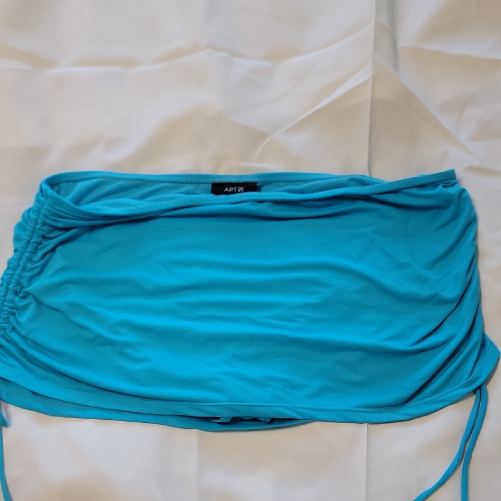 Apt. 9 Turquoise Ruched Swim Skirt. XL